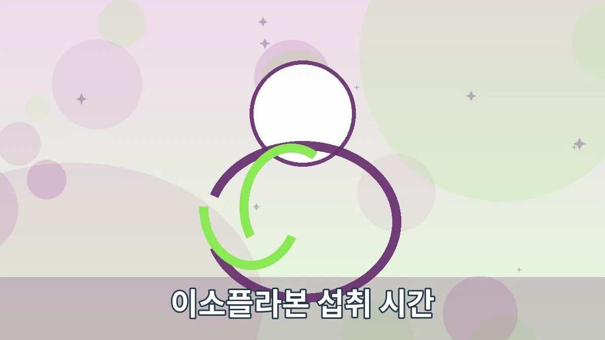 이소플라본 섭취 시간 안내 이미지 1
